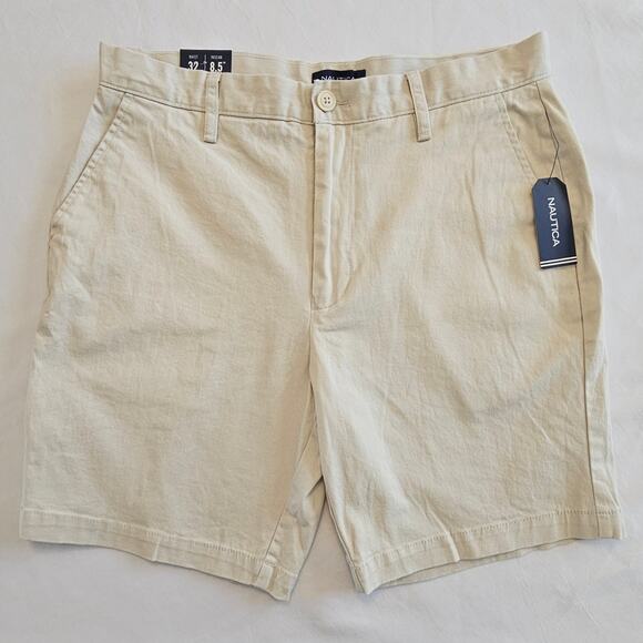NWT *NAUTICA* Men's Chino Light Khaki Zip Fly 8.5" Classic Fit Deck Shorts 32 - Picture 3 of 9